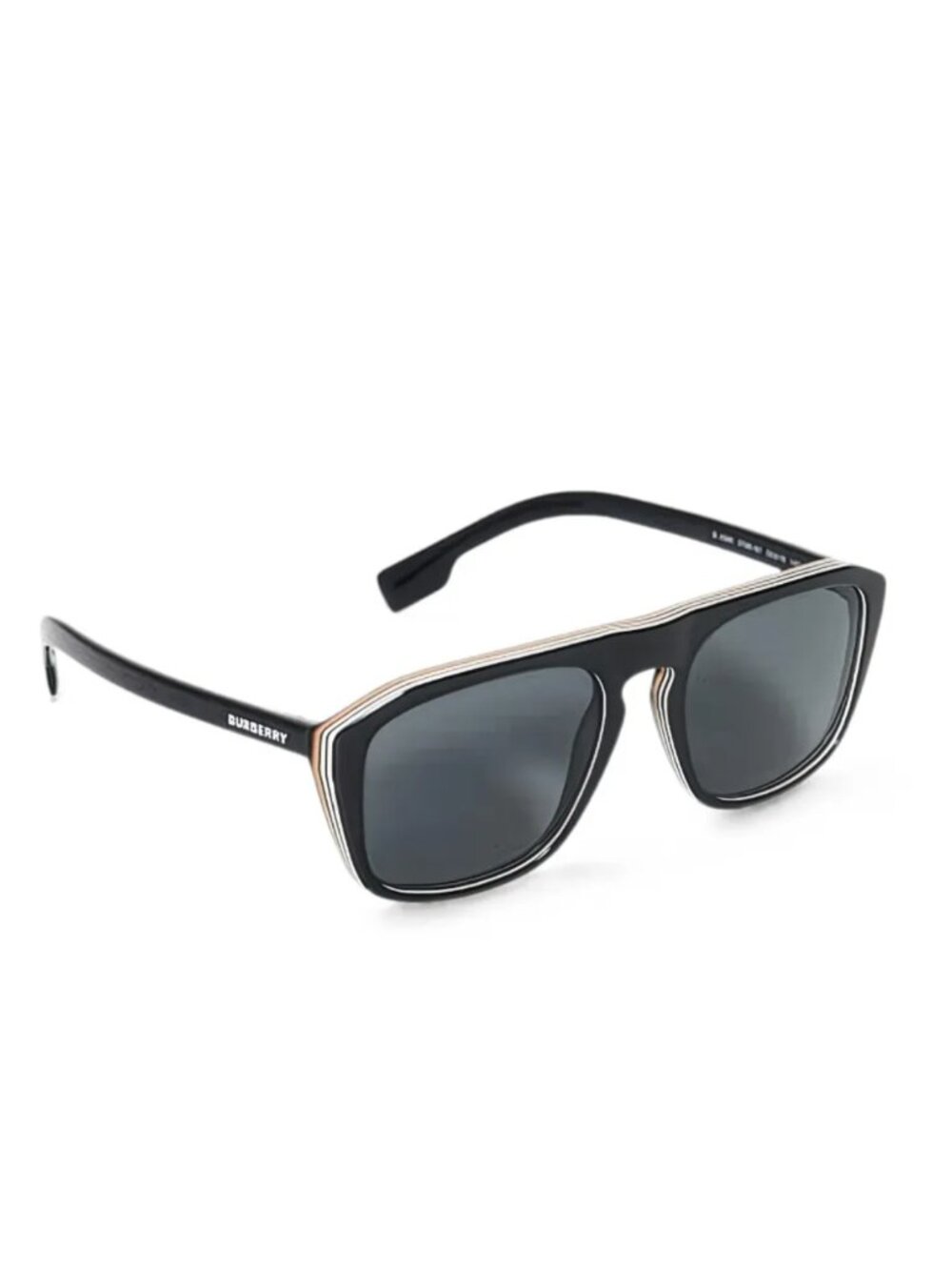 Burberry Polarized Men's Black Multi Square Sunglasses B 4286 3798/81